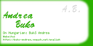 andrea buko business card