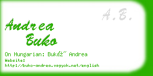 andrea buko business card